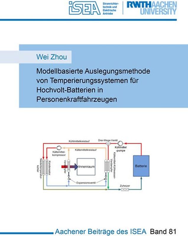 Modellbasierte Auslegungsmethode von Temperierungssystemen für Hochvolt-Batterien in Personenkraftfahrzeugen