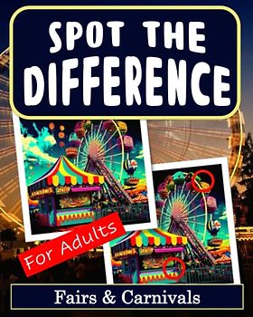Spot the Difference Book for Adults - Fairs & Carnivals: Puzzles for Adults with Fun Images