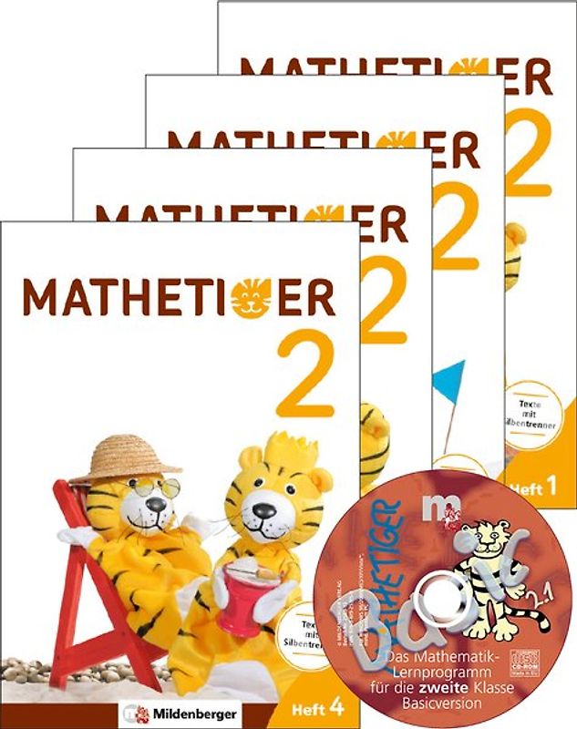 Mathetiger 2 – Heftausgabe [4 Hefte + 1 CD]