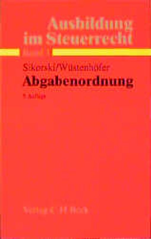 Ausbildung im Steuerrecht / Abgabenordnung