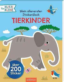 Für Klitzekleine: Mein allererster Stickerblock – Tierkinder