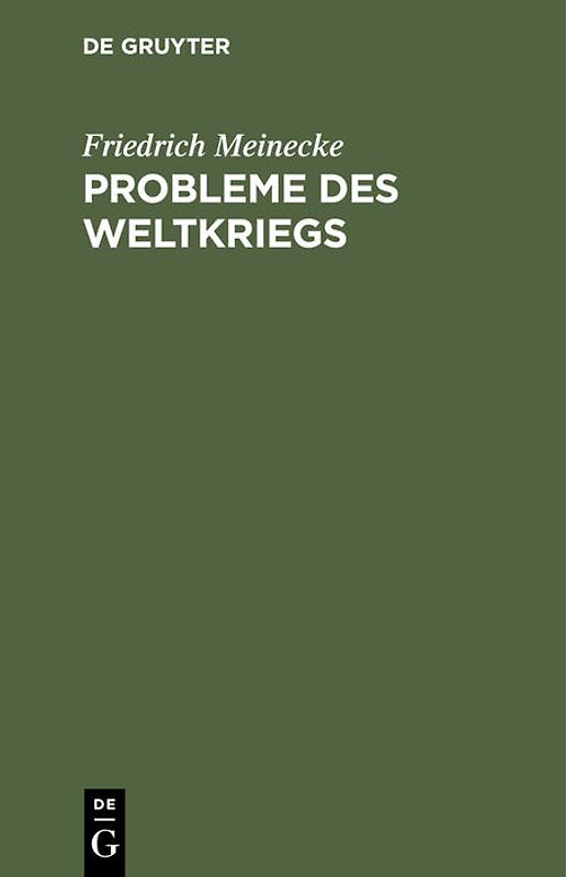 Probleme des Weltkriegs