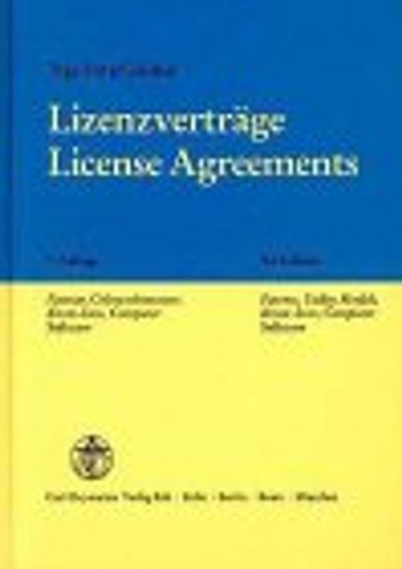 Lizenzverträge /License Agreements
