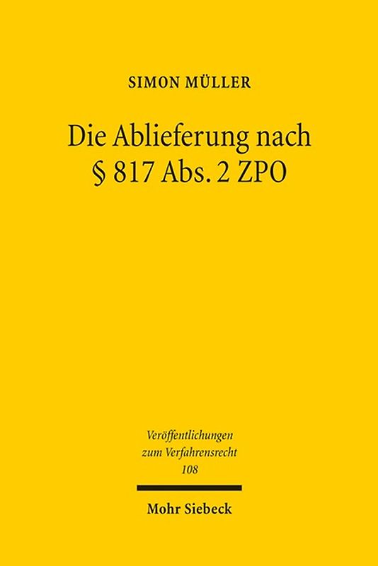 Die Ablieferung nach § 817 Abs.2 ZPO