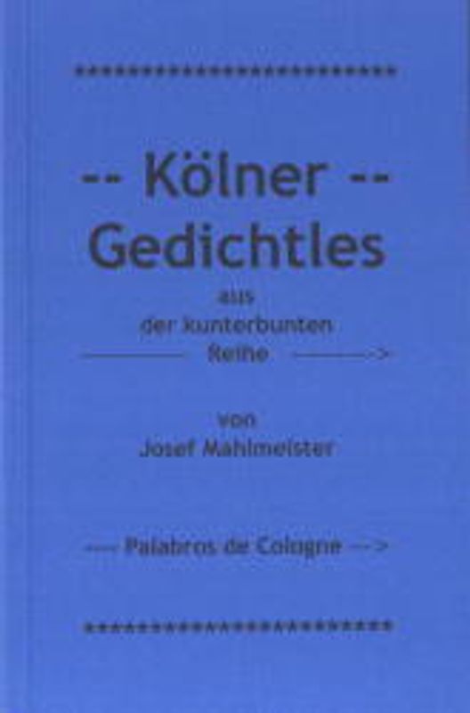 Kölner Gedichtles aus der kunterbunten Reihe