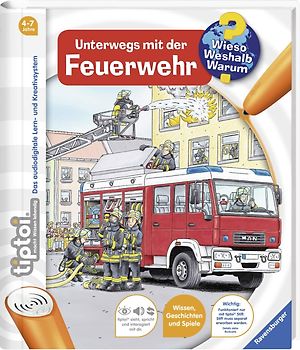tiptoi - Wieso? Weshalb? Warum?: Unterwegs mit der Feuerwehr - Daniela Betz [ohne Stift]