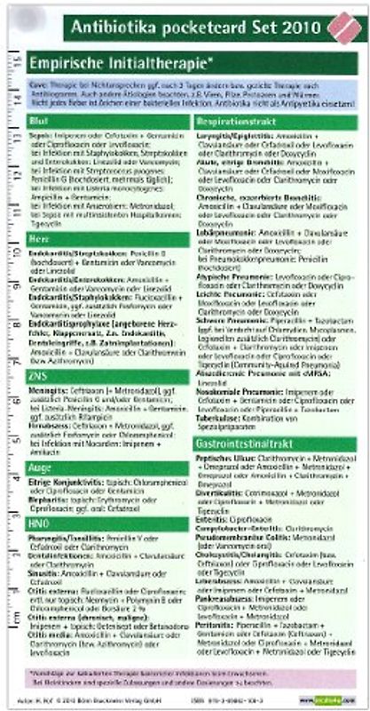 Antibiotika pocketcard Set 2010