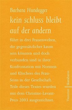 kein schluss bleibt auf der andern