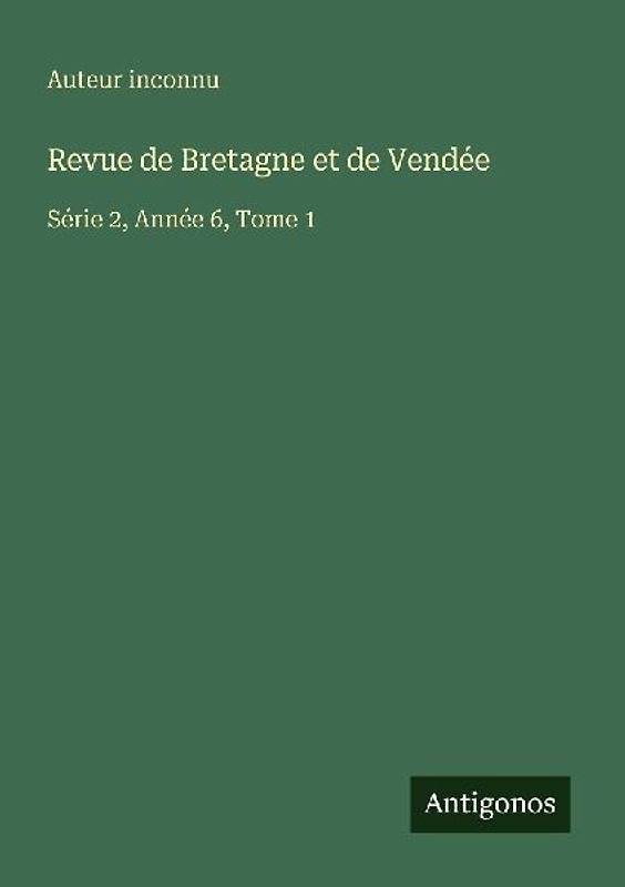 Revue de Bretagne et de Vendée