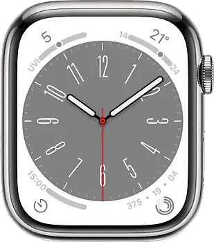 Apple Watch Series 8 41 mm Boîtier acier inoxydable argent [Wi-Fi + Cellulaire]