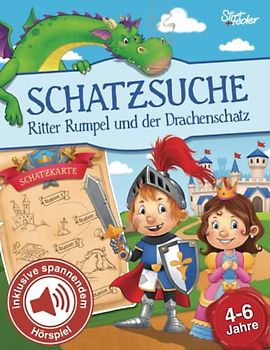 Schatzsuche inkl. spannendem Hörspiel für Kinder von 4-6 Jahren - Ritter Rumpel und der Drachenschatz: Das Schnitzeljagd-Komplettpaket