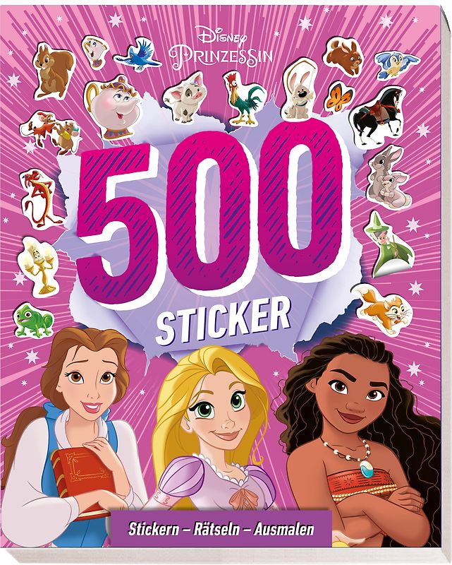 Disney Prinzessin: 500 Sticker - Stickern - Rätseln - Ausmalen