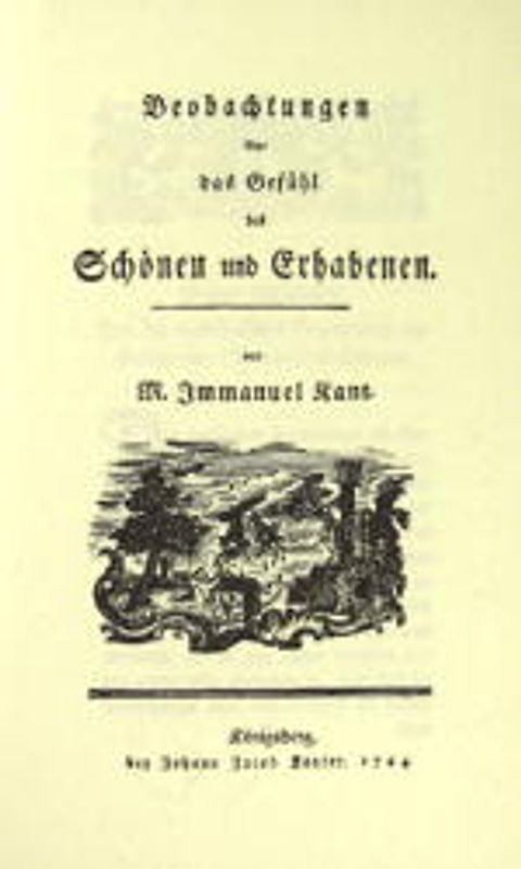 Beobachtungen über das Gefühl des Schönen und Erhabenen