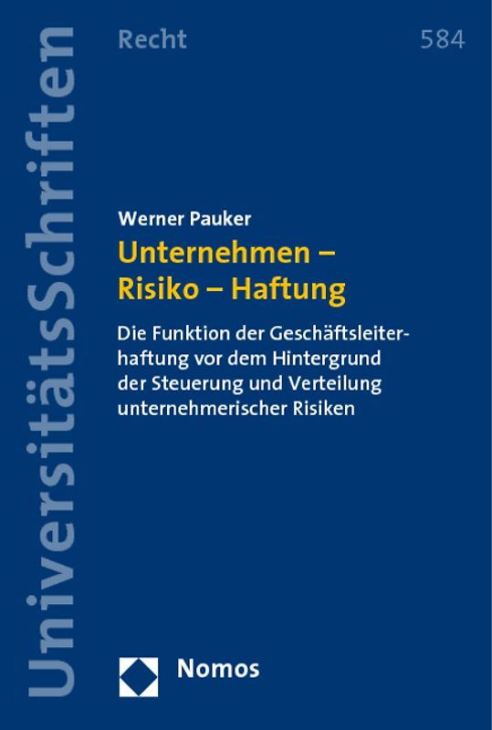 Unternehmen - Risiko - Haftung