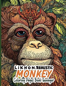 Likhon Realistic Monkey Coloring Pages Book Teenager