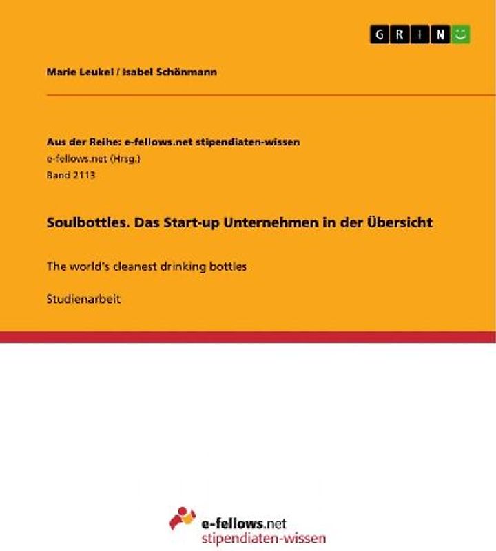 Soulbottles. Das Start-up Unternehmen in der Übersicht