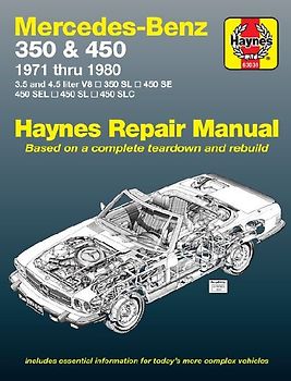 Mercedes-Benz 350 and 450 V8, 1971-1980 (Haynes Owners Workshop Manuals) - Haynes, J. H.
