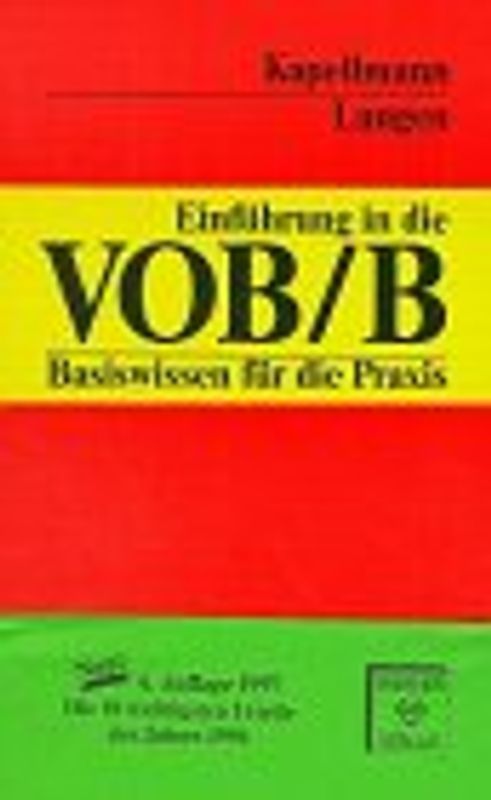 Einführung in die VOB/B. Basiswissen für die Praxis