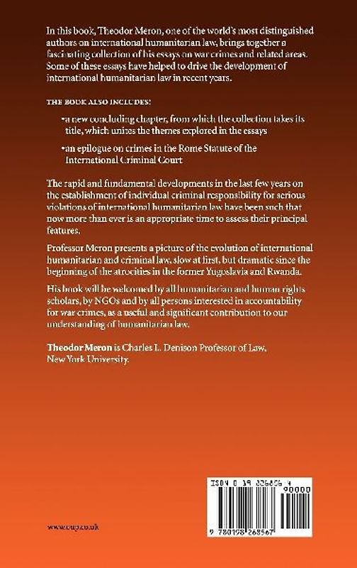 War Crimes Law Comes of Age