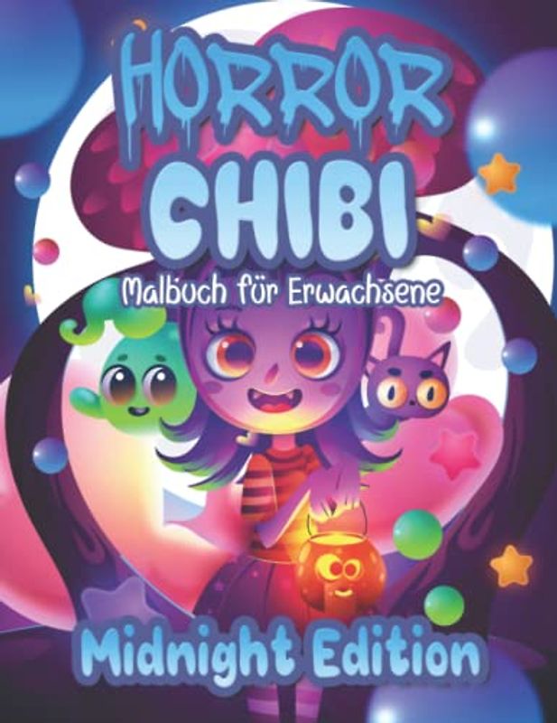 Horror Chibi Malbuch für Erwachsene: Creepy Kawaii & Pastel Goth Malbuch mit 25 gruseligen & niedlichen Motiven zum Ausmalen und Entspannen