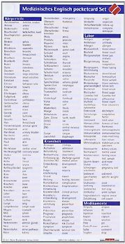 Medizinisches Englisch pocketcard Set