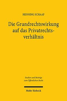 Die Grundrechtswirkung auf das Privatrechtsverhältnis