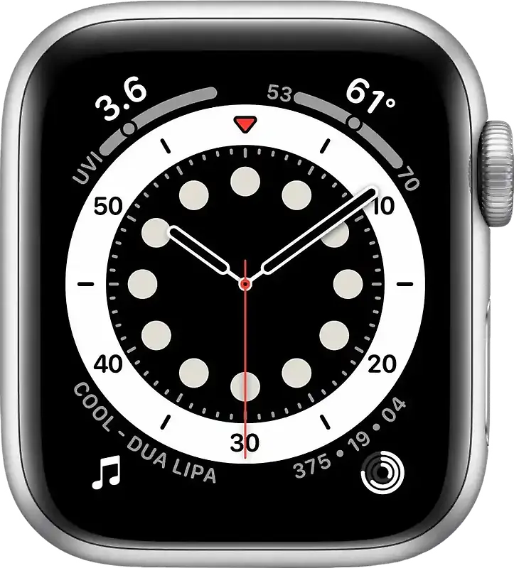 Apple Watch Series 6 44 mm Boîtier aluminium argent [Wi-Fi]