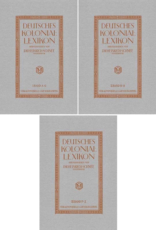 Deutsches Koloniallexikon in 3 Bänden