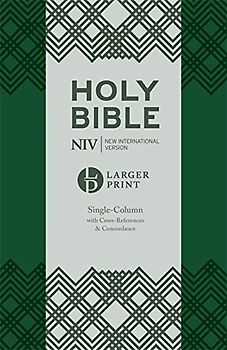 NIV Larger Print Compact Single Column Reference Bible: Green Soft-tone