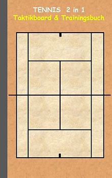 Tennis 2 in 1 Taktikboard und Trainingsbuch