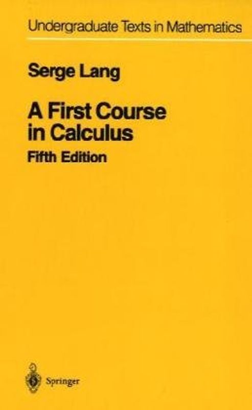 A First Course in Calculus