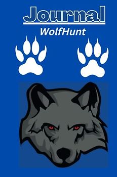 Wolf Hunt journal with a cobalt blue background