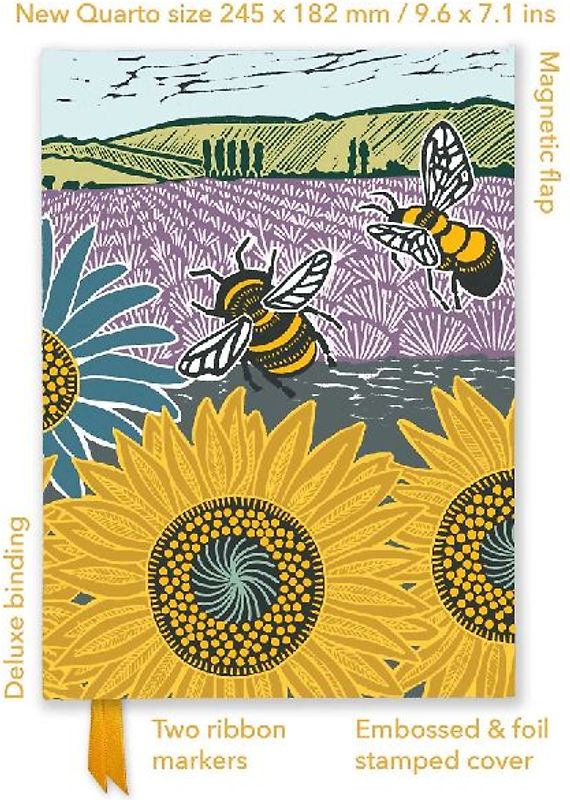 Kate Heiss: Sunflower Fields (Foiled Quarto Journal)