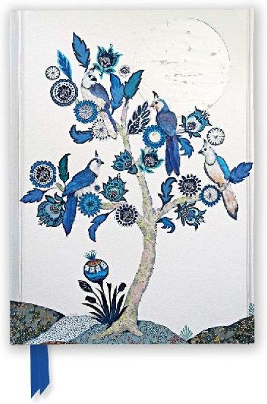 Alexandra Milton: Silver Tree of Life with Four White-Throated Magpies (Foiled Journal)