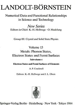 Electron States and Fermi Surfaces of Elements / Elektronenzustände und Fermiflächen von Elementen