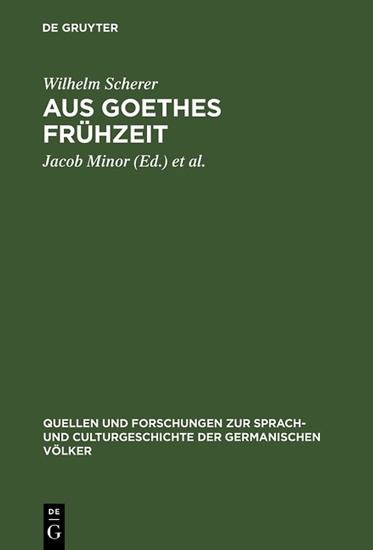 Aus Goethes Frühzeit