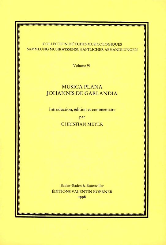 Musica plana Johannis de Garlandia