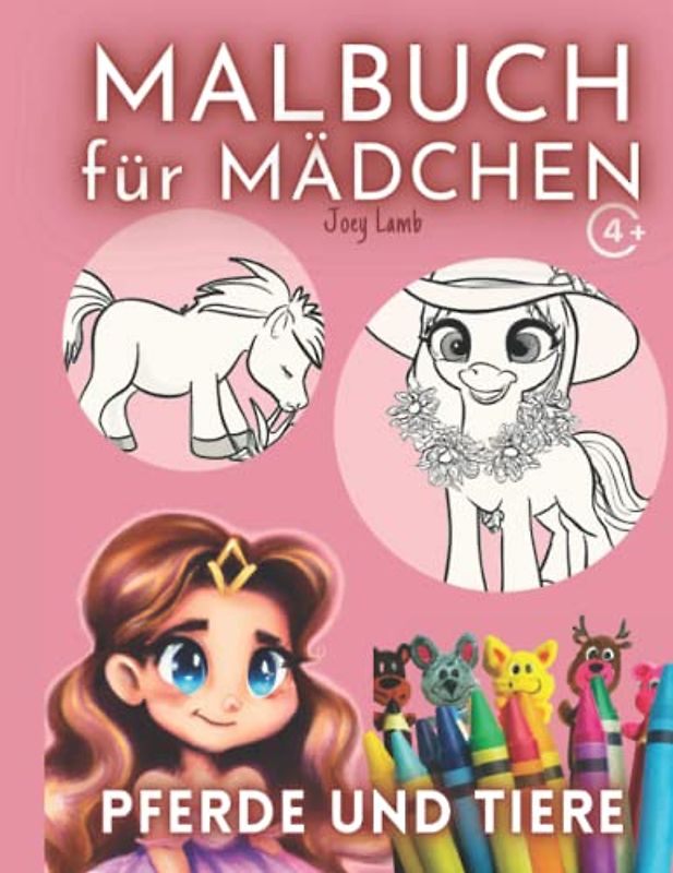 Pferde Malbuch: Malbuch für Erwachsene und Kinder: | Mädchen und Pferdeliebhaber! - Ausmalen und Entspannen