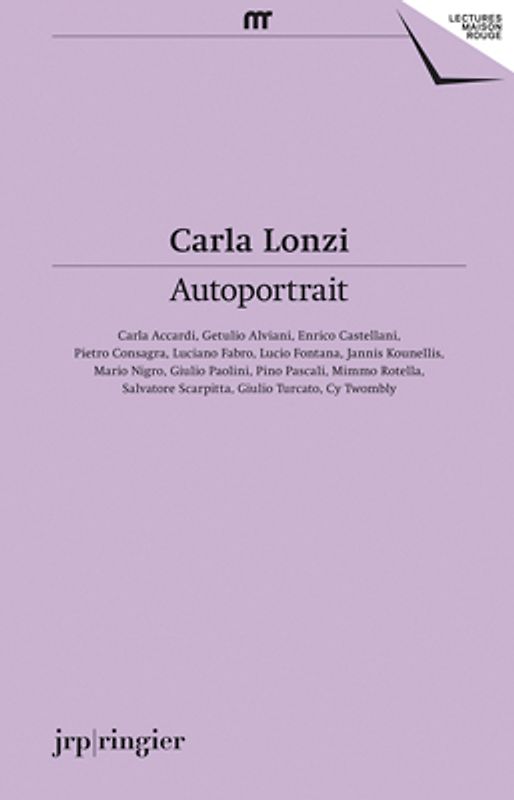Carla Lonzi. Autoportrait