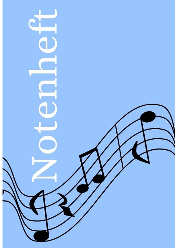 Notenheft: DIN A5 Notenlinienheft | 30 Seiten mit 12 Notenzeilen / Systeme pro Blatt | Papier 90g/m² | Musikheft mit Notenlinien