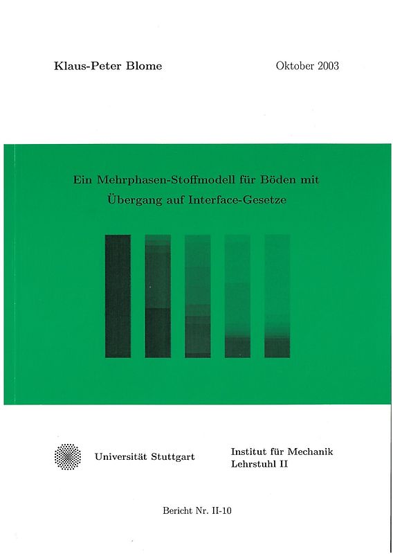 Ein Mehrphasen-Stoffmodell für Böden mit Übergang auf Interface-Gesetze