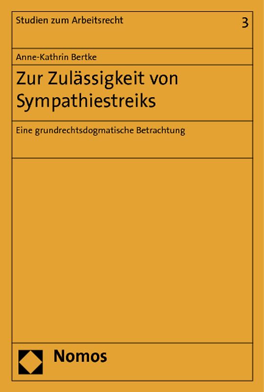 Zur Zulässigkeit von Sympathiestreiks