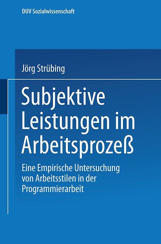 Subjektive Leistungen im Arbeitsprozeß