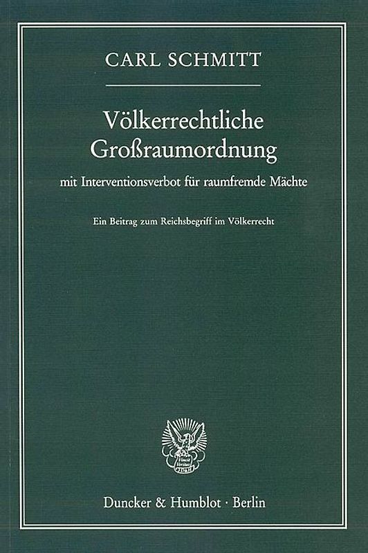Völkerrechtliche Großraumordnung