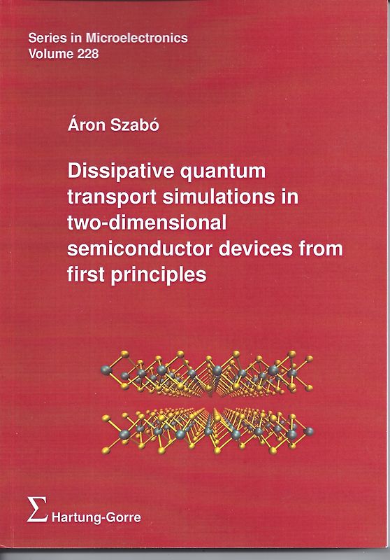 Dissipative quantum transport simulations in two-dimensional semiconductor devices from first principles