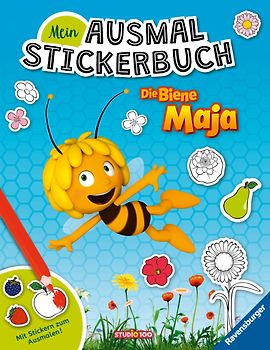 Mein Ausmalstickerbuch: Die Biene Maja