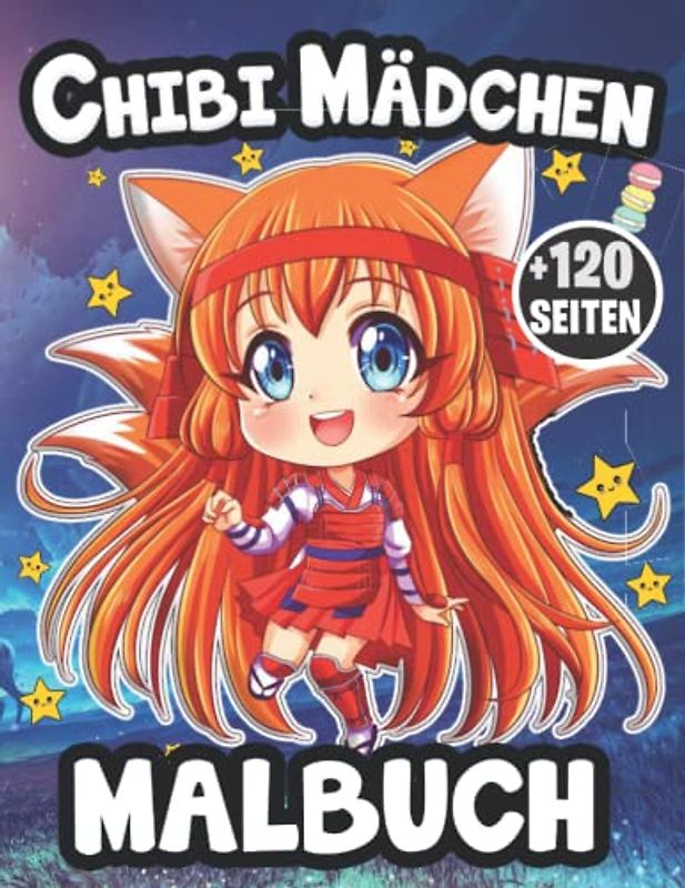 chibi mädchen malbuch (+120 SEITEN): Ein super süßes Malbuch für Mädchen, Teens und Tweens (Kawaii, Manga und Anime) Malbuch Teenager Mädchen, mit ... Manga Szenen, Kawaii Porträt Malbuch.