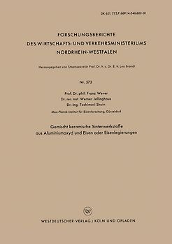 Gemischt keramische Sinterwerkstoffe aus Aluminiumoxyd und Eisen oder Eisenlegierungen