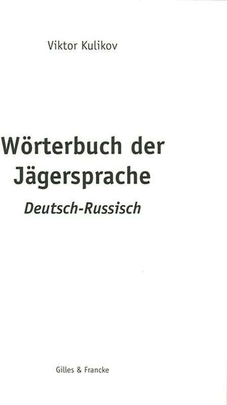 Wörterbuch der Jägersprache