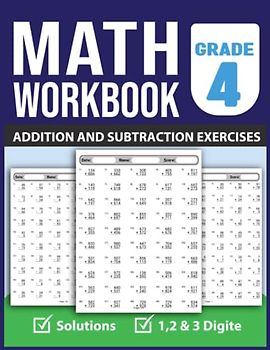 Addition And Subtraction Math Workbook For Grade 4